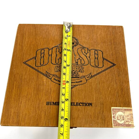 Vintage OCASO Carved Wood Cigar Box - Picture 7 of 8